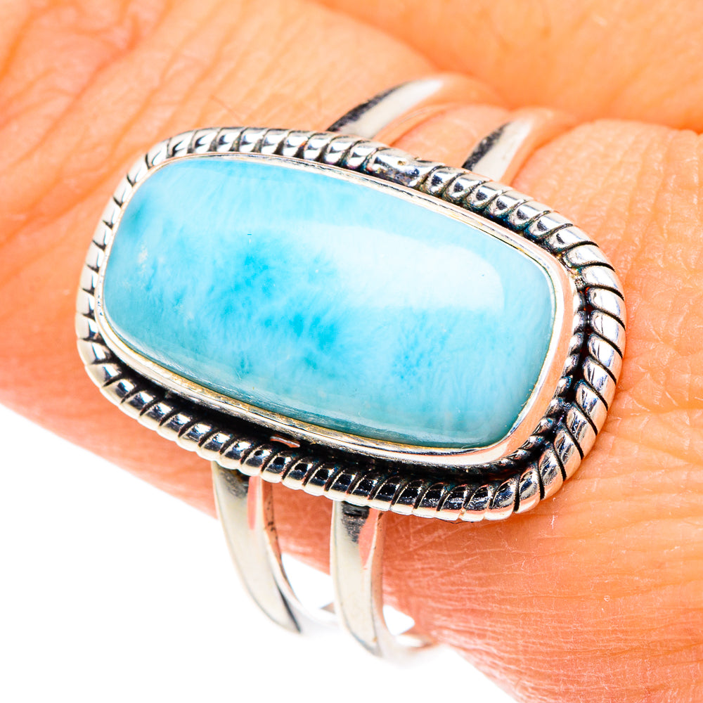 Larimar Rings handcrafted by Anasilvercos - RING88138