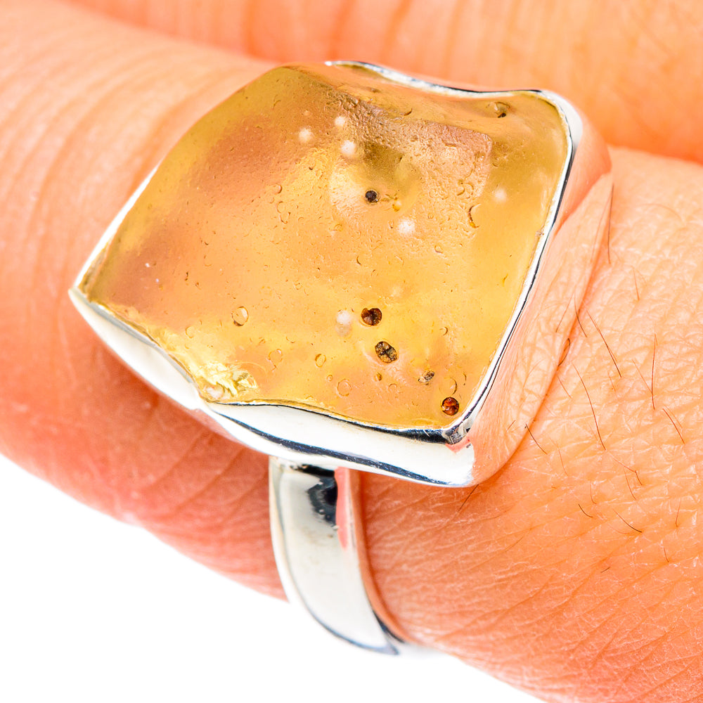Libyan Desert Glass Rings handcrafted by Anasilvercos - RING88145