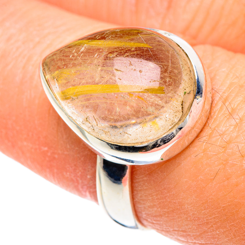 Rutilated Quartz Rings handcrafted by Anasilvercos - RING88153