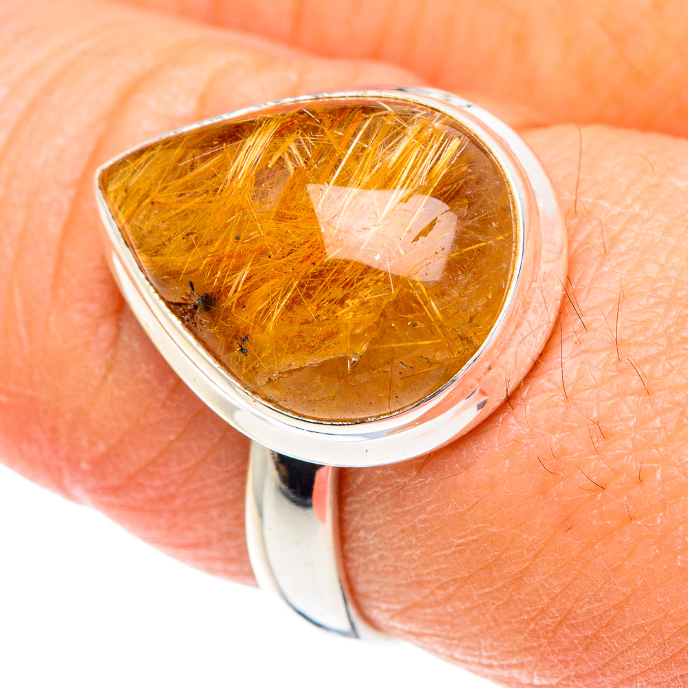 Rutilated Quartz Rings handcrafted by Anasilvercos - RING88154
