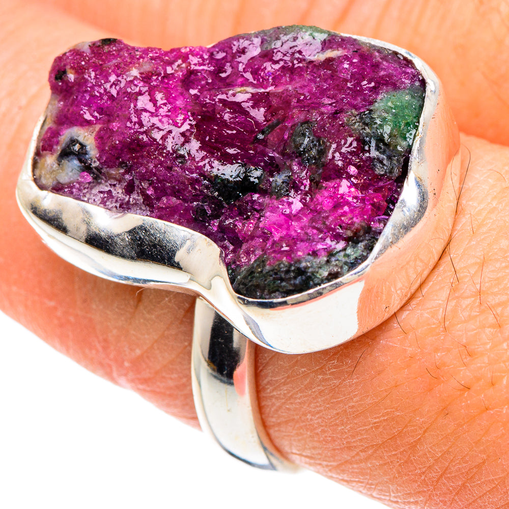 Ruby Zoisite Rings handcrafted by Anasilvercos - RING88160