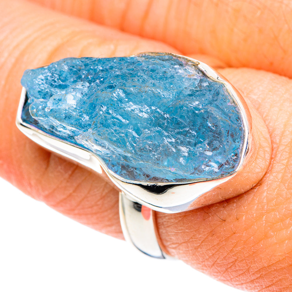 Aquamarine Rings handcrafted by Anasilvercos - RING88163