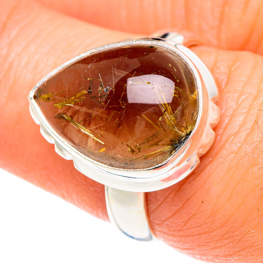Rutilated Quartz Rings handcrafted by Anasilvercos - RING88184