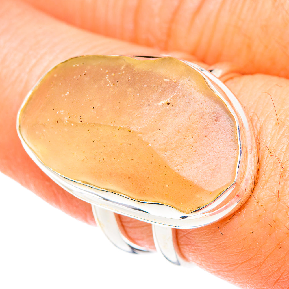 Libyan Desert Glass Rings handcrafted by Anasilvercos - RING88210