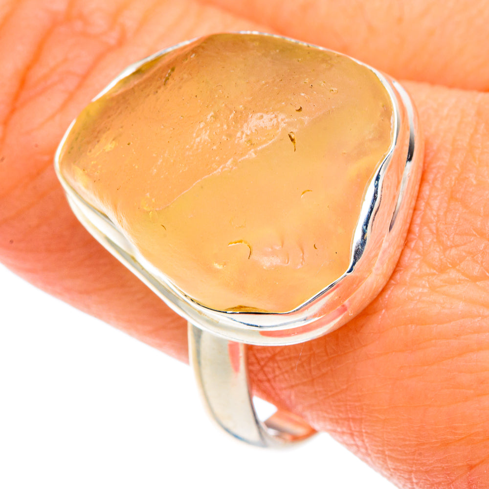 Libyan Desert Glass Rings handcrafted by Anasilvercos - RING88212