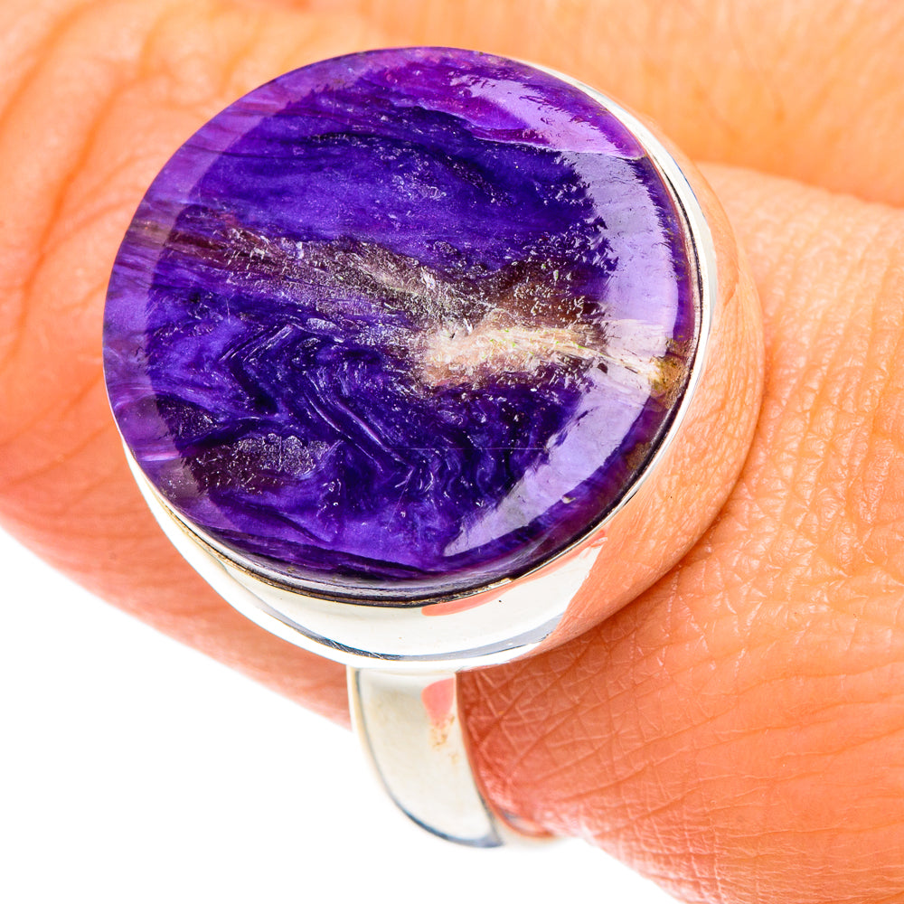 Charoite Rings handcrafted by Anasilvercos - RING88216