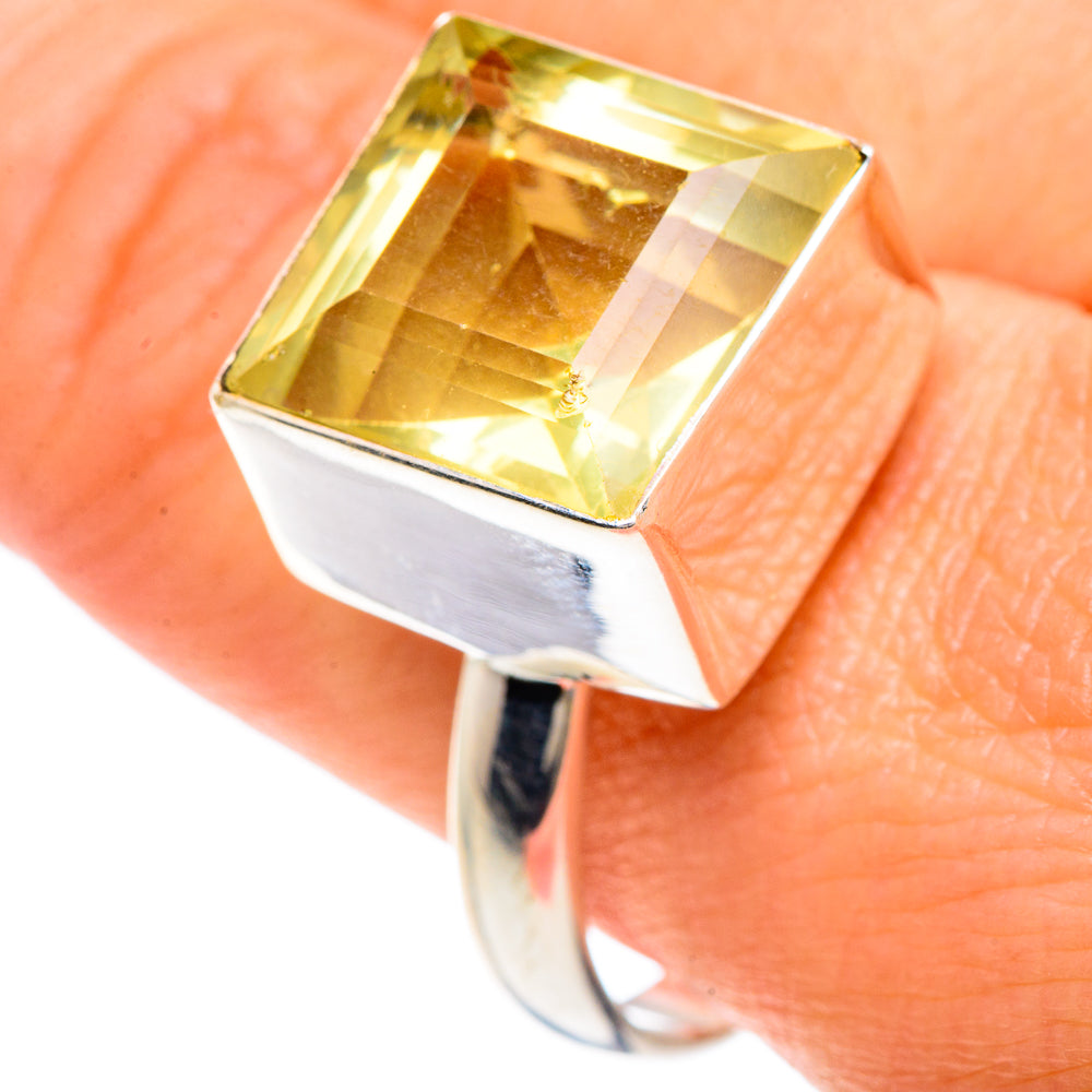 Lemon Quartz Rings handcrafted by Anasilvercos - RING88223
