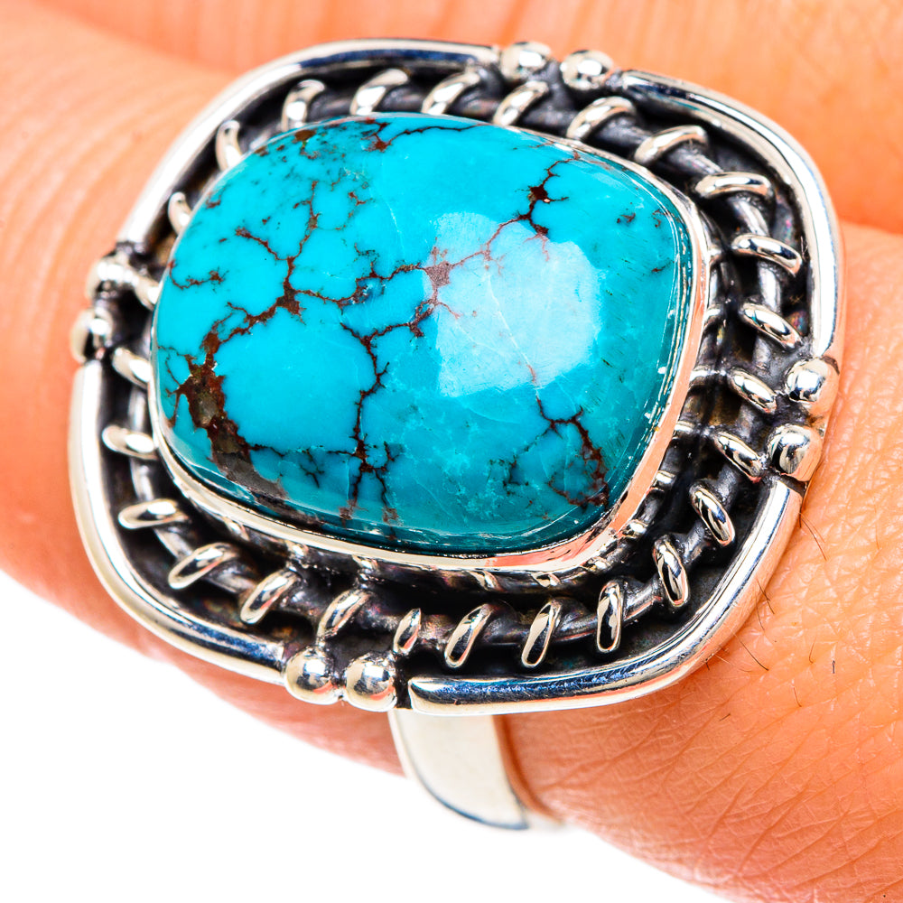 Tibetan Turquoise Rings handcrafted by Anasilvercos - RING88225