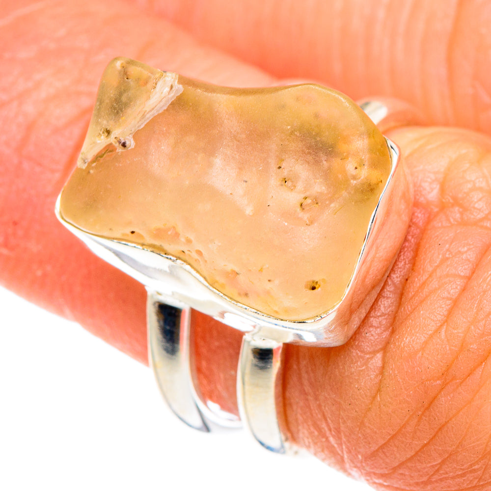 Libyan Desert Glass Rings handcrafted by Anasilvercos - RING88268