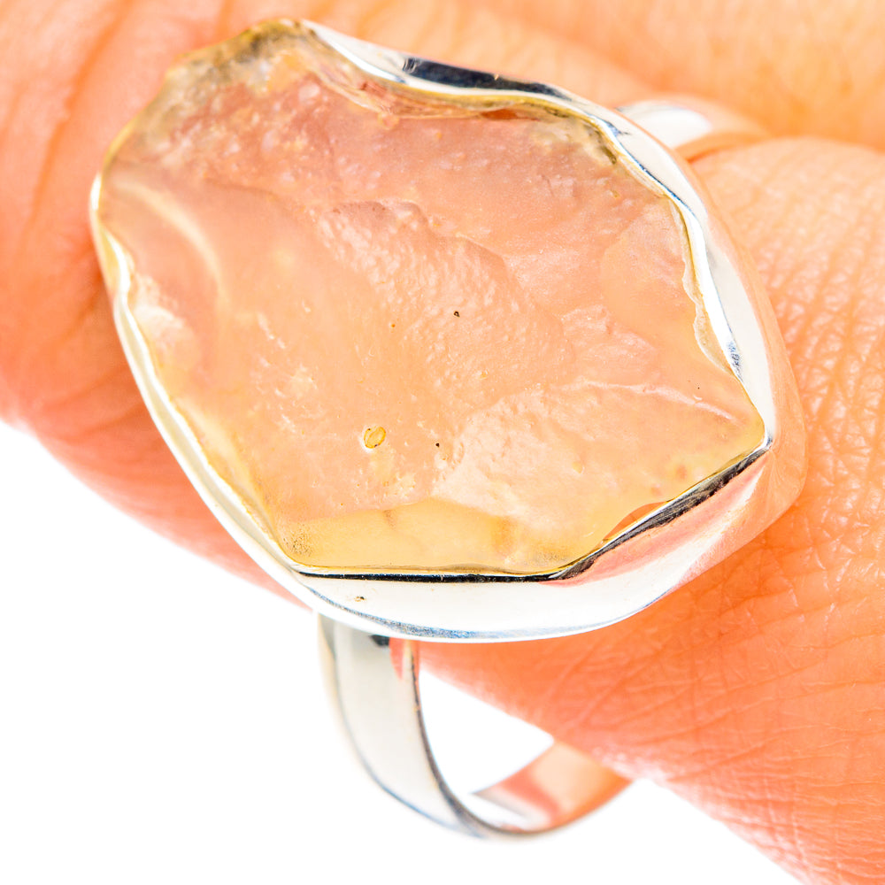 Libyan Desert Glass Rings handcrafted by Anasilvercos - RING88269