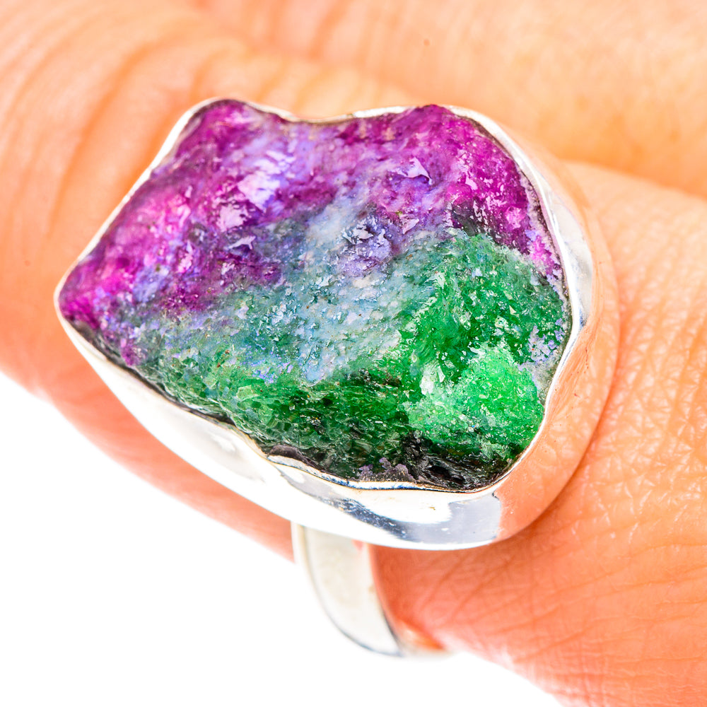 Ruby Zoisite Rings handcrafted by Anasilvercos - RING88278