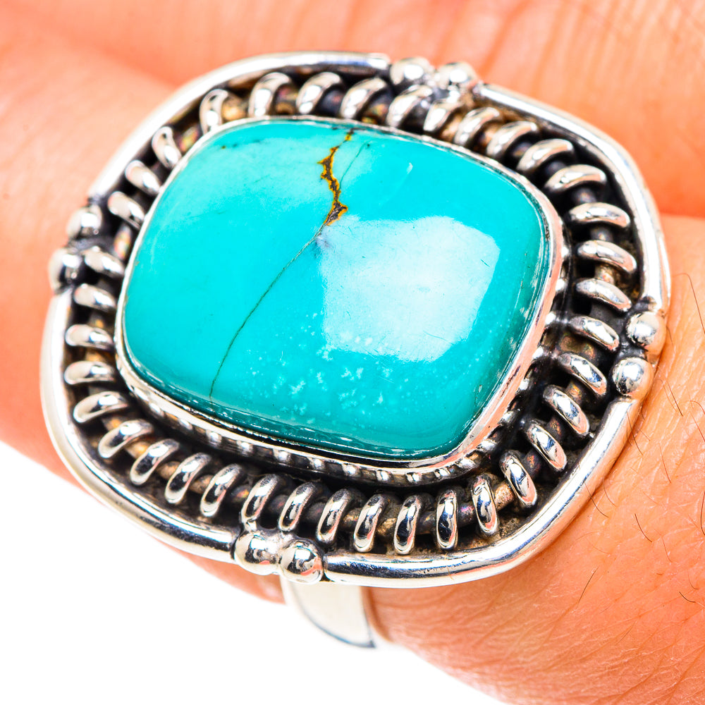 Tibetan Turquoise Rings handcrafted by Anasilvercos - RING88285