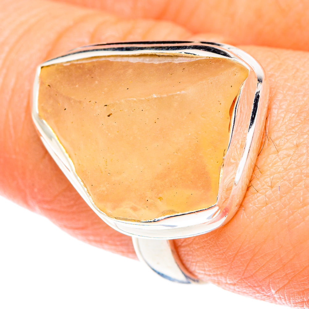 Libyan Desert Glass Rings handcrafted by Anasilvercos - RING88298