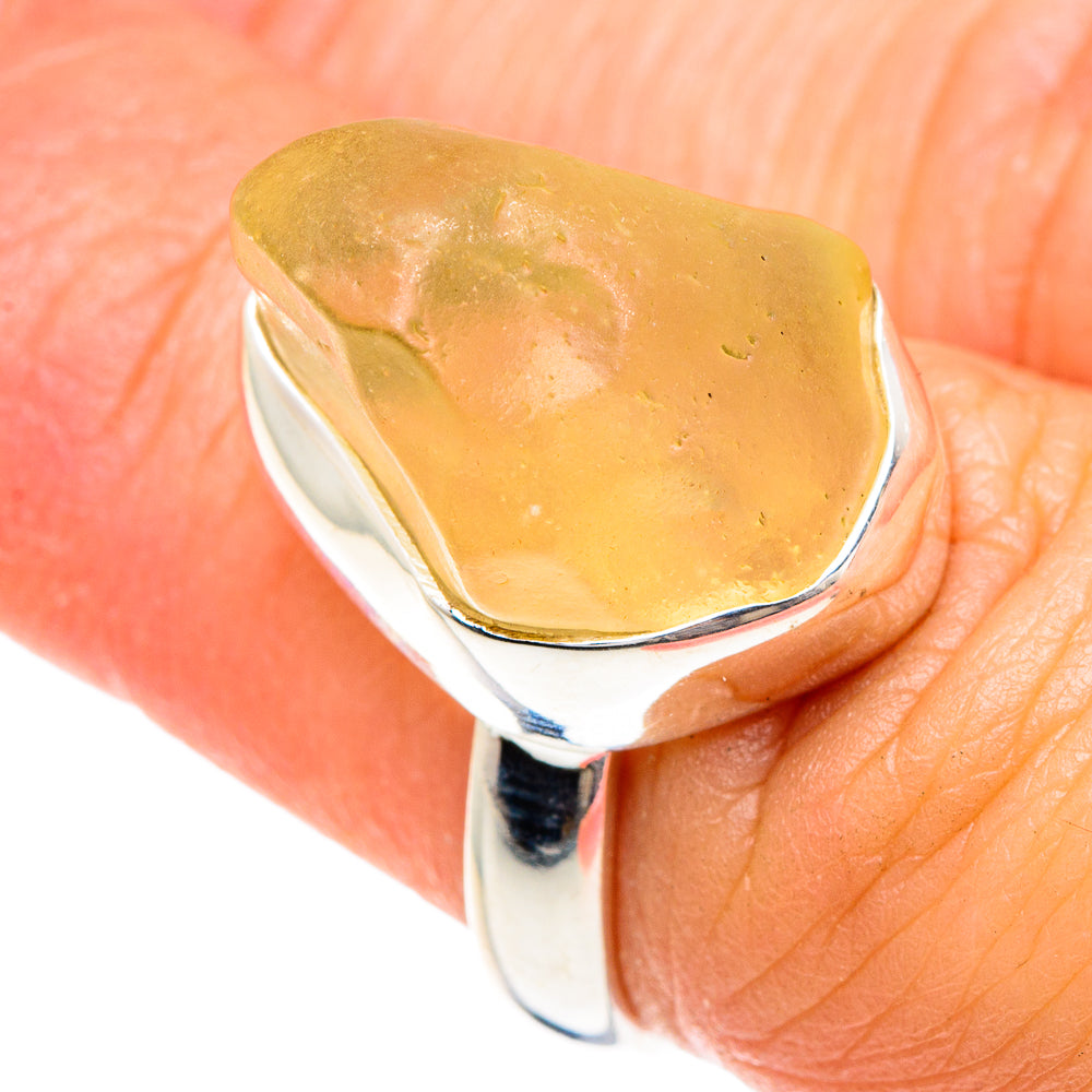 Libyan Desert Glass Rings handcrafted by Anasilvercos - RING88299