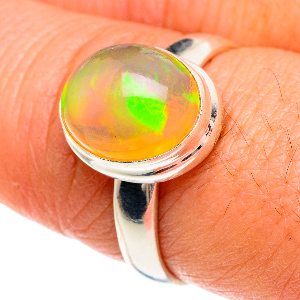 Ethiopian Opal Rings handcrafted by Anasilvercos - RING88306