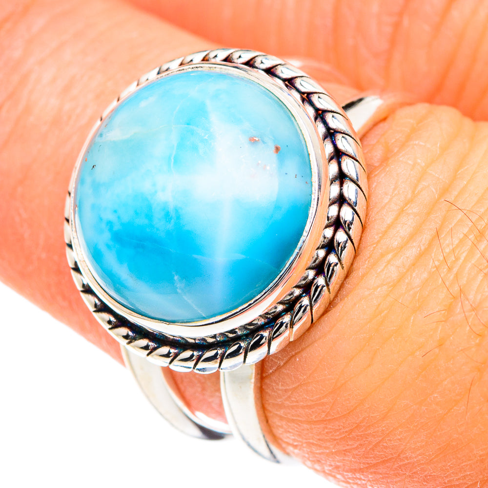 Larimar Rings handcrafted by Anasilvercos - RING88314
