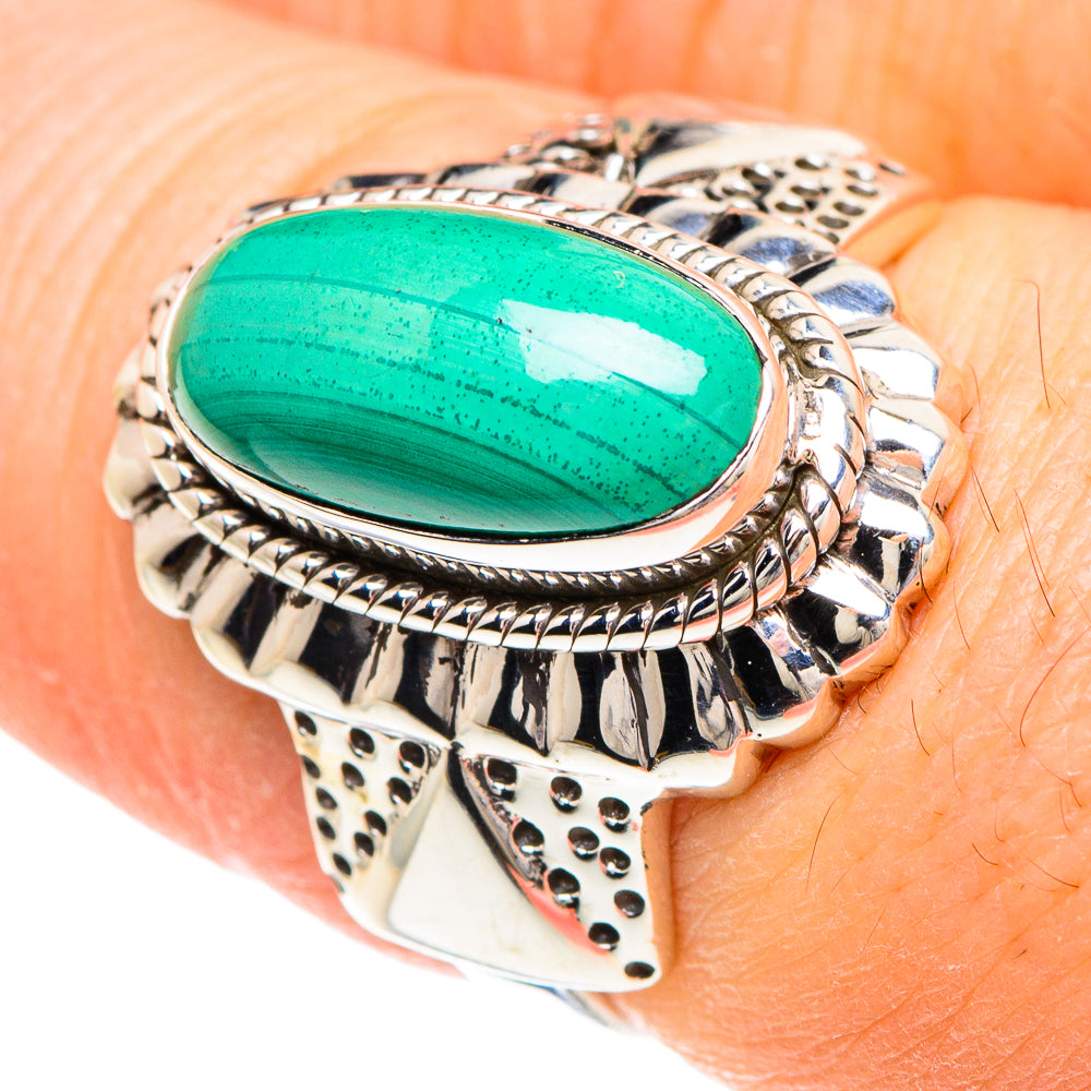 Malachite Rings handcrafted by Anasilvercos - RING88318