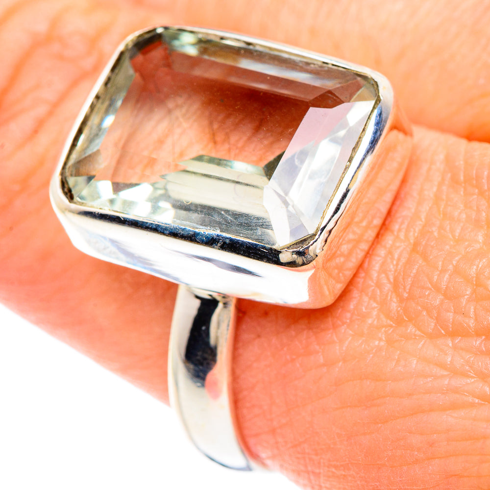 Green Amethyst Rings handcrafted by Anasilvercos - RING88320