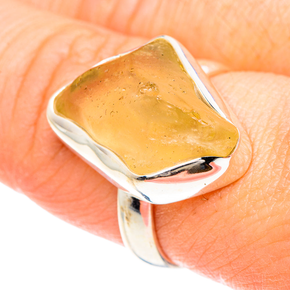 Libyan Desert Glass Rings handcrafted by Anasilvercos - RING88322