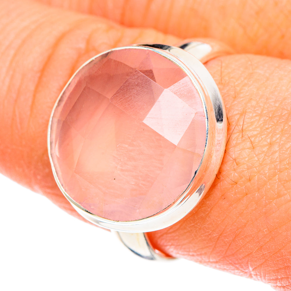 Rose Quartz Rings handcrafted by Anasilvercos - RING88352