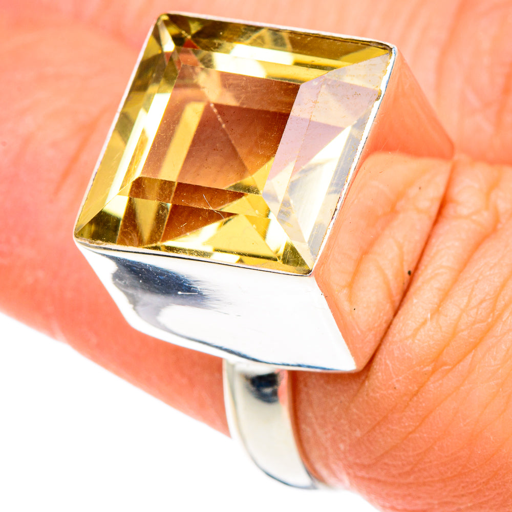 Lemon Quartz Rings handcrafted by Anasilvercos - RING88355
