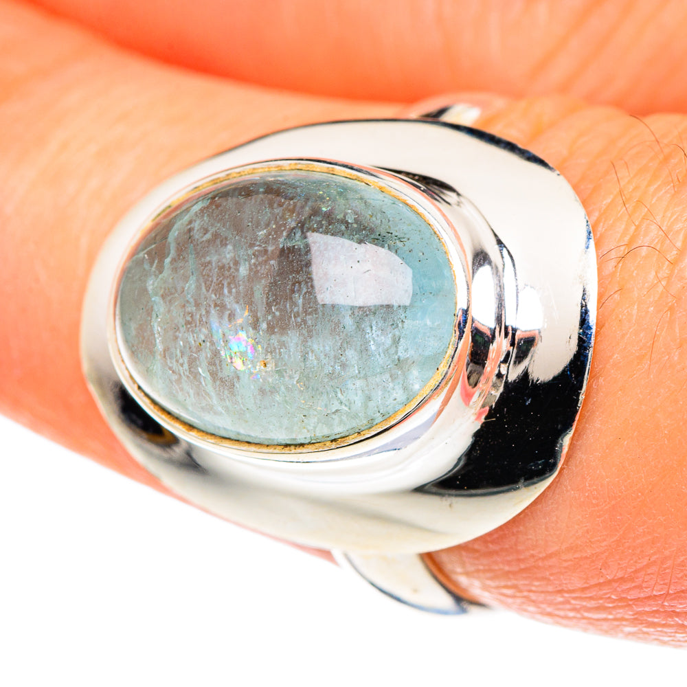 Aquamarine Rings handcrafted by Anasilvercos - RING88363