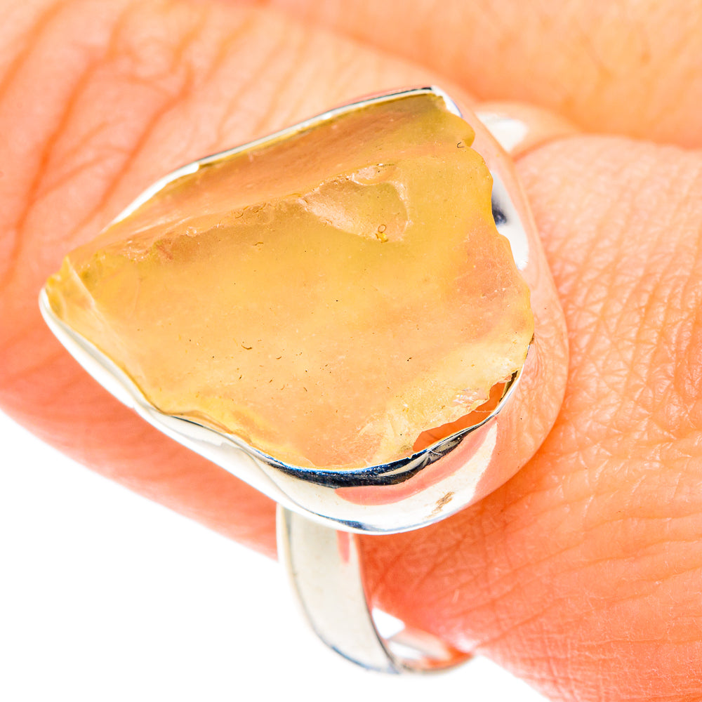 Libyan Desert Glass Rings handcrafted by Anasilvercos - RING88371