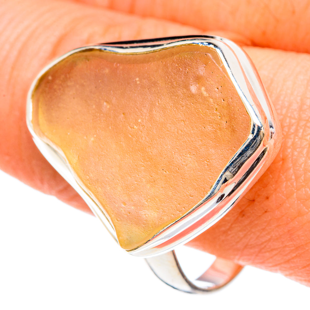 Libyan Desert Glass Rings handcrafted by Anasilvercos - RING88396