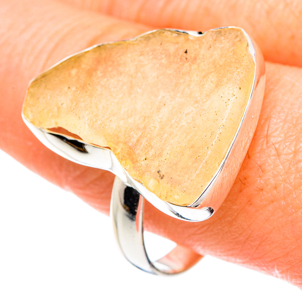 Libyan Desert Glass Rings handcrafted by Anasilvercos - RING88397