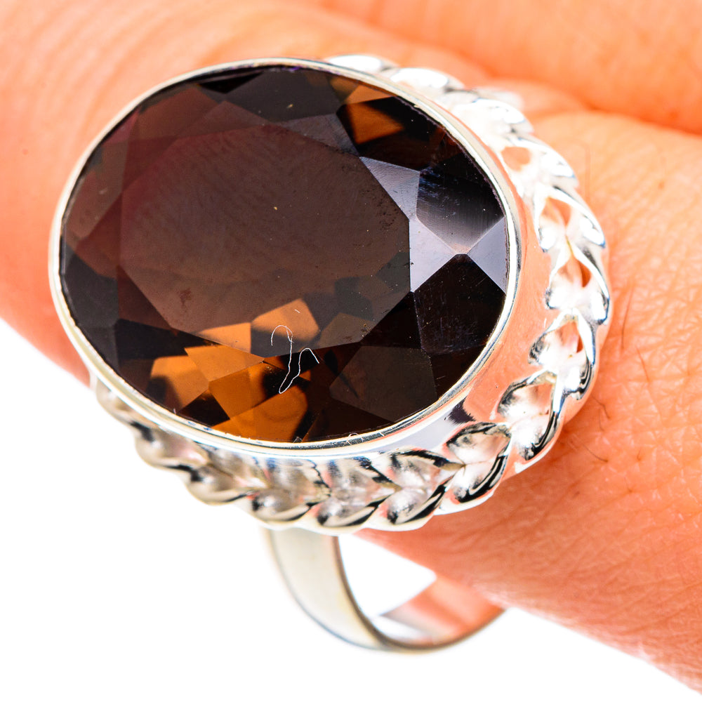 Smoky Quartz Rings handcrafted by Anasilvercos - RING88426