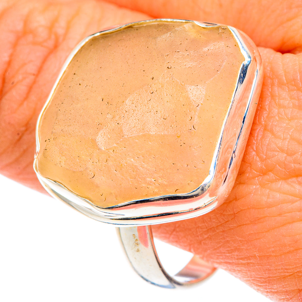Libyan Desert Glass Rings handcrafted by Anasilvercos - RING88427
