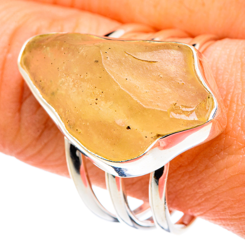 Libyan Desert Glass Rings handcrafted by Anasilvercos - RING88428