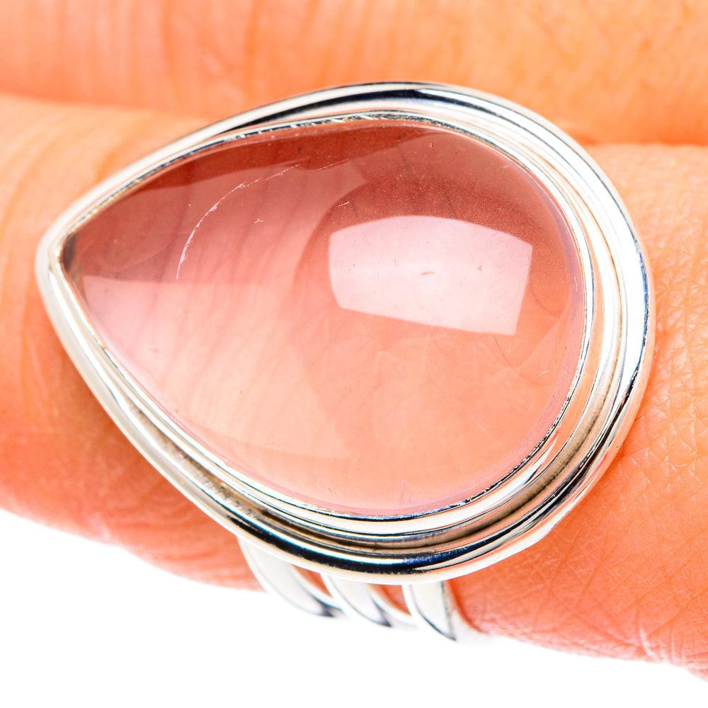 Rose Quartz Rings handcrafted by Anasilvercos - RING88430