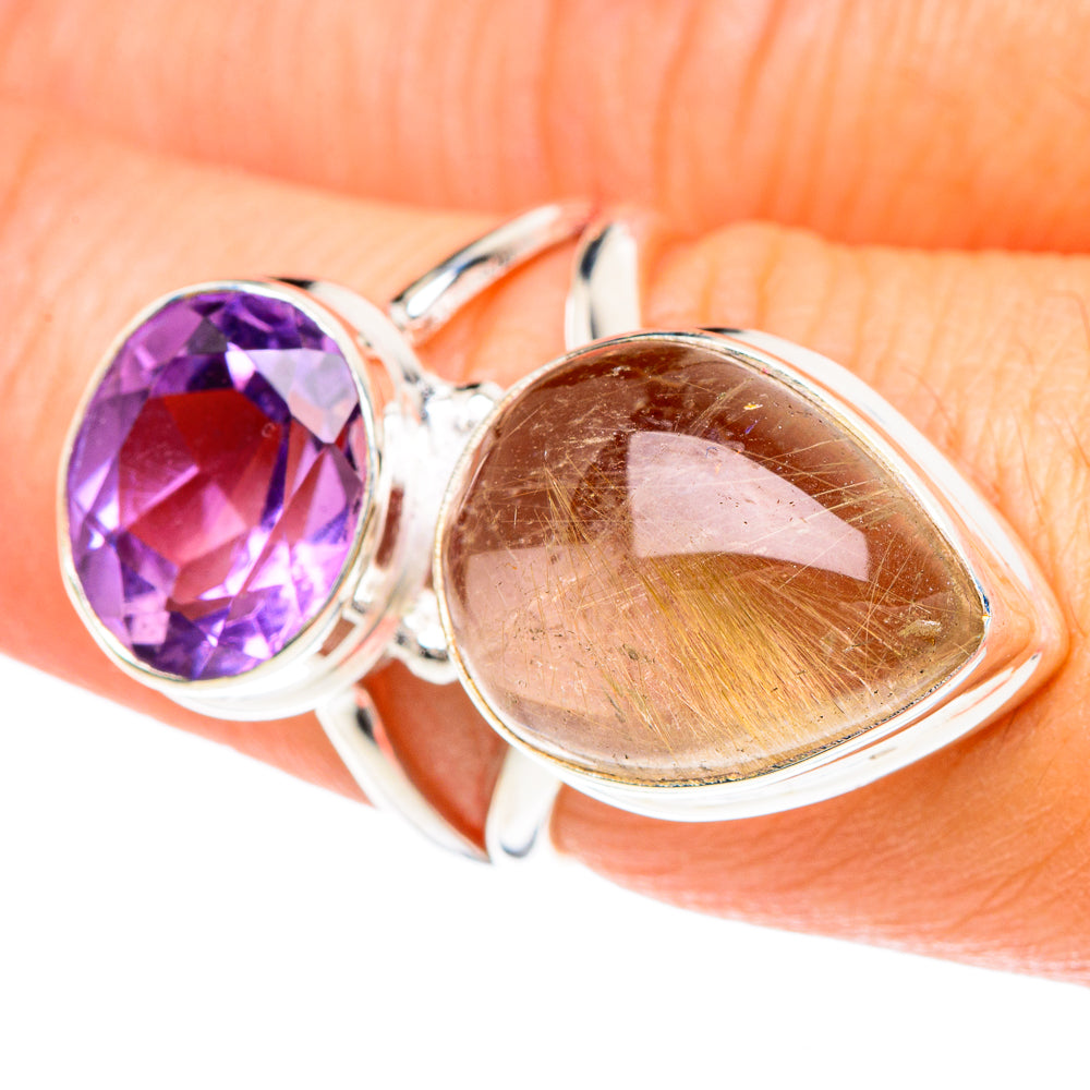 Rutilated Quartz Rings handcrafted by Anasilvercos - RING88438