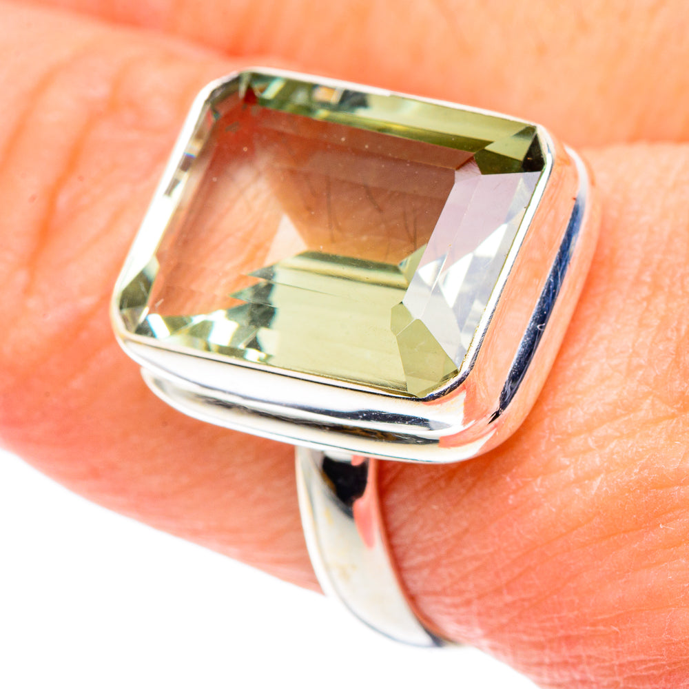 Green Amethyst Rings handcrafted by Anasilvercos - RING88446