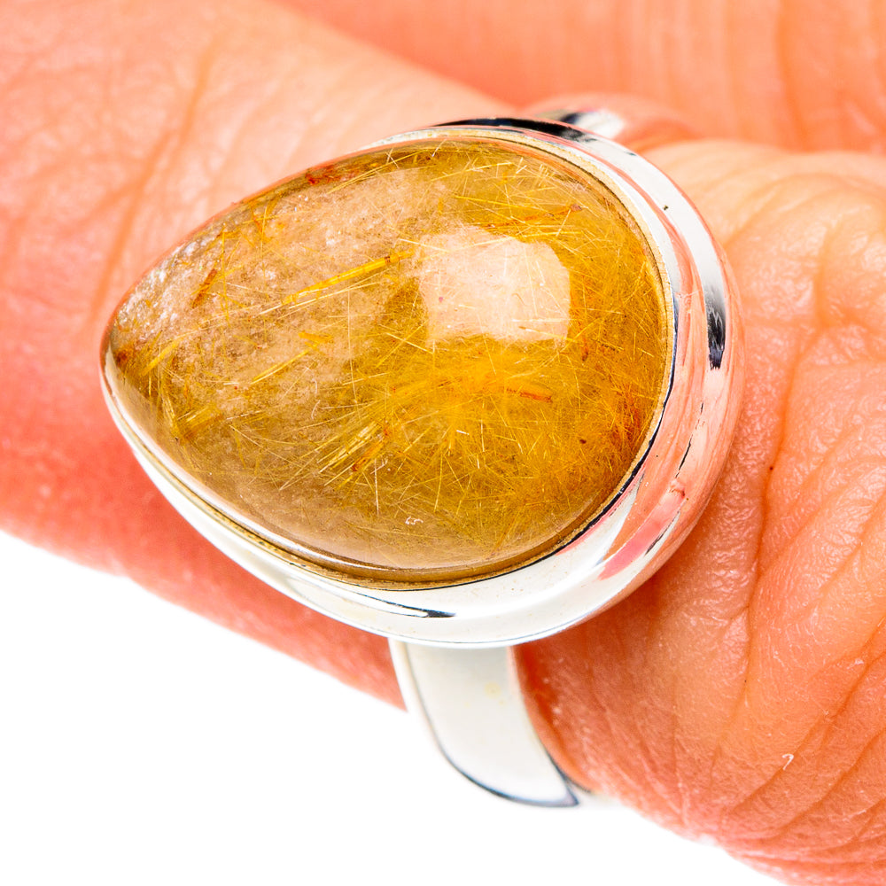 Rutilated Quartz Rings handcrafted by Anasilvercos - RING88458