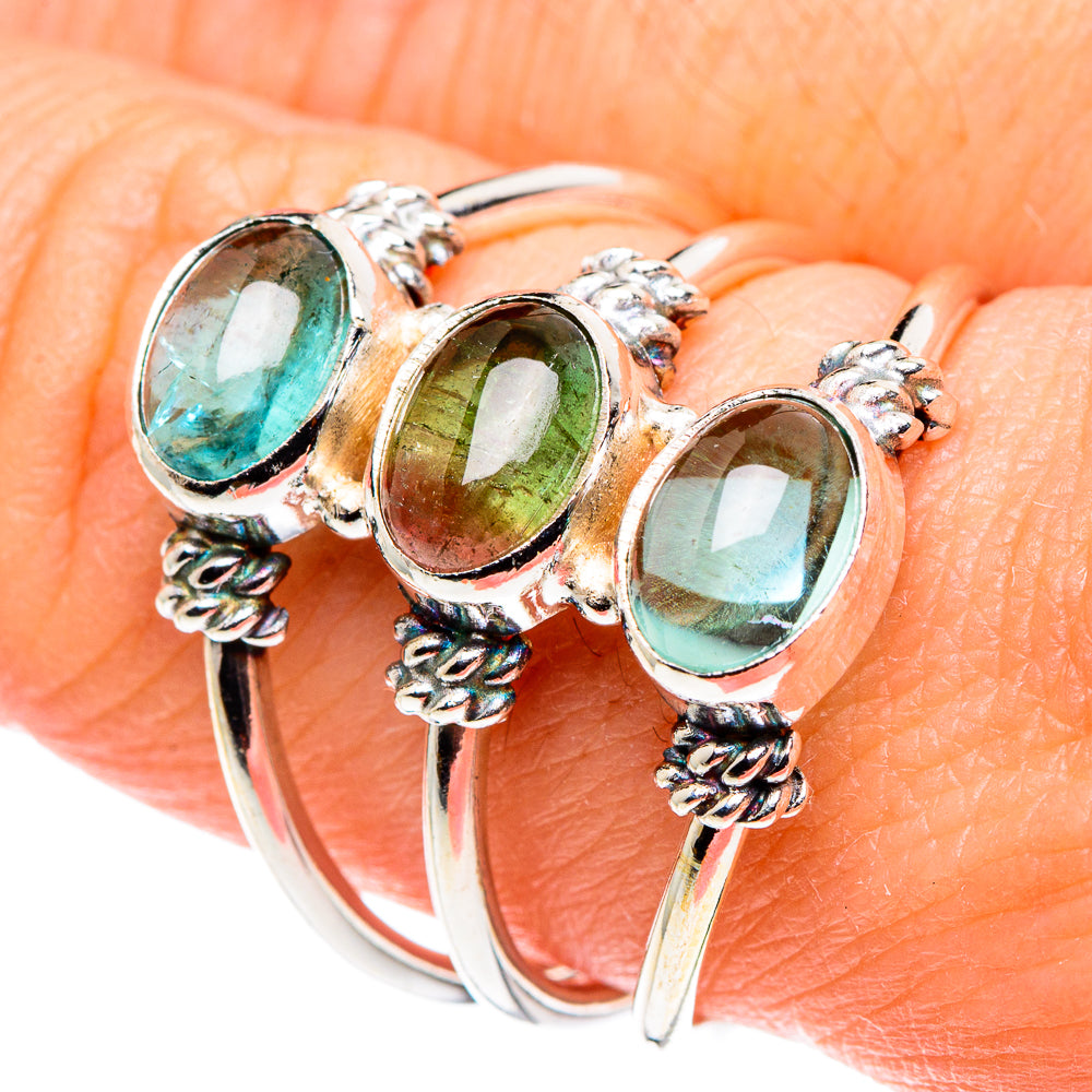 Watermelon Tourmaline Rings handcrafted by Anasilvercos - RING88465