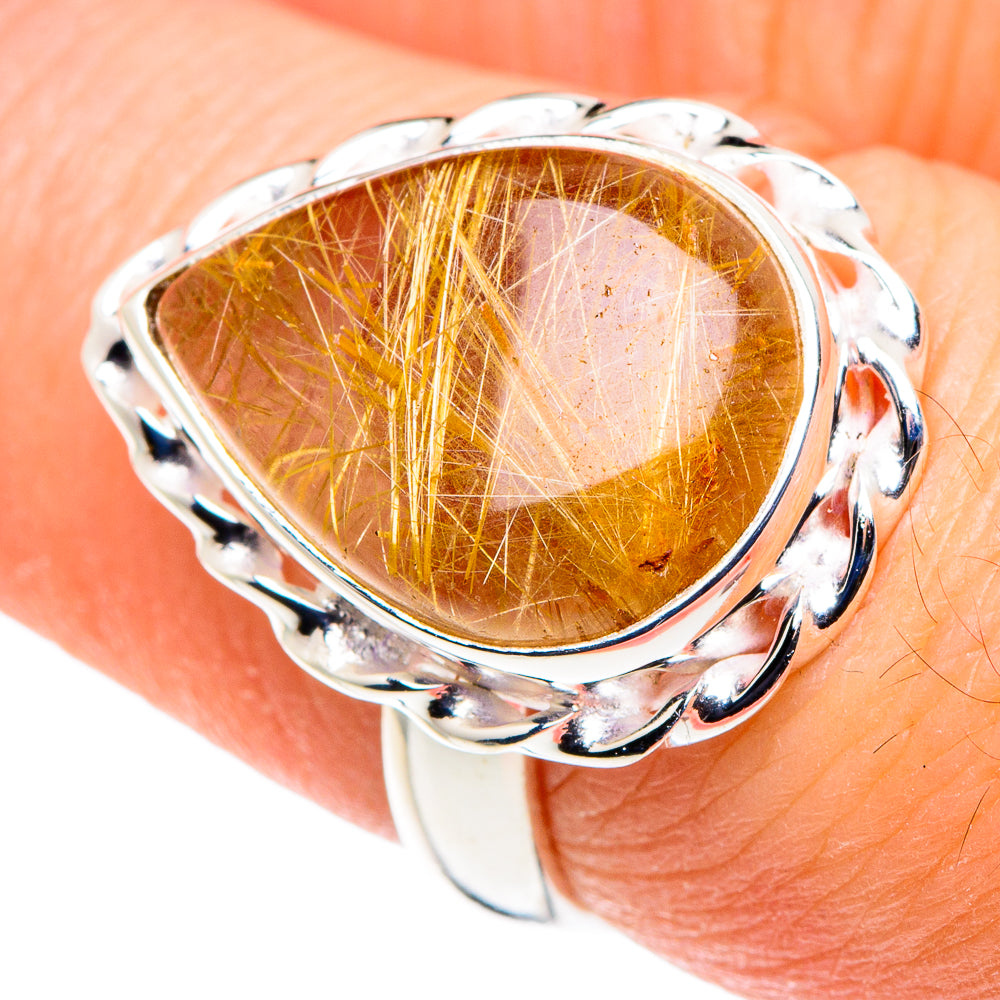 Rutilated Quartz Rings handcrafted by Anasilvercos - RING88486