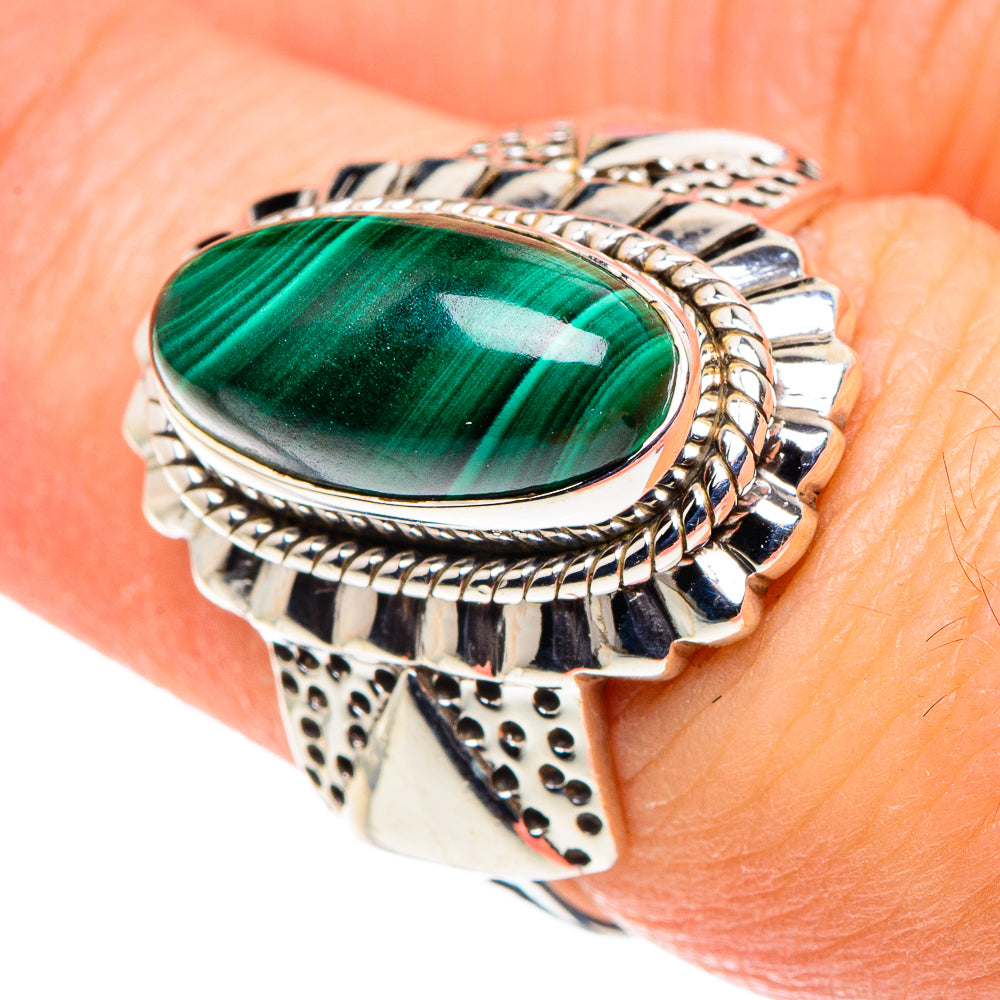 Malachite Rings handcrafted by Anasilvercos - RING88505