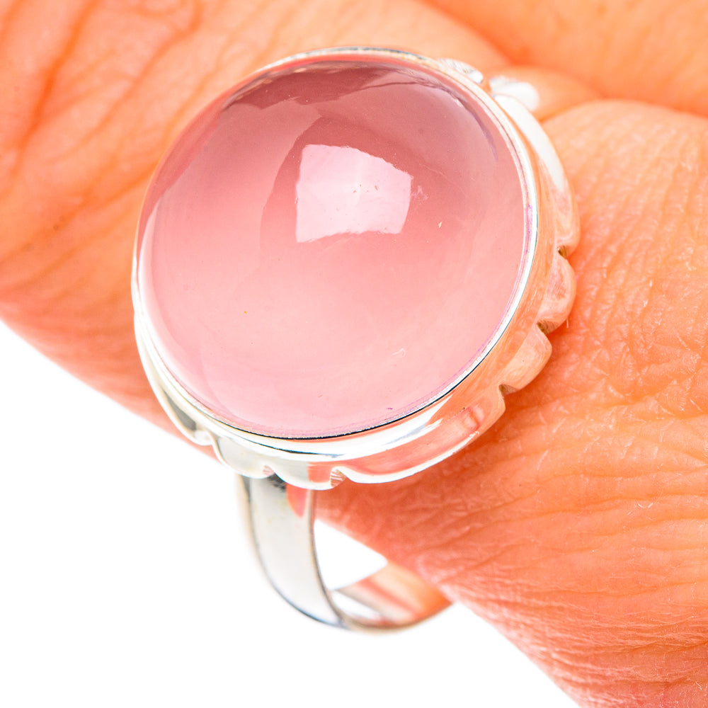 Rose Quartz Rings handcrafted by Anasilvercos - RING88511