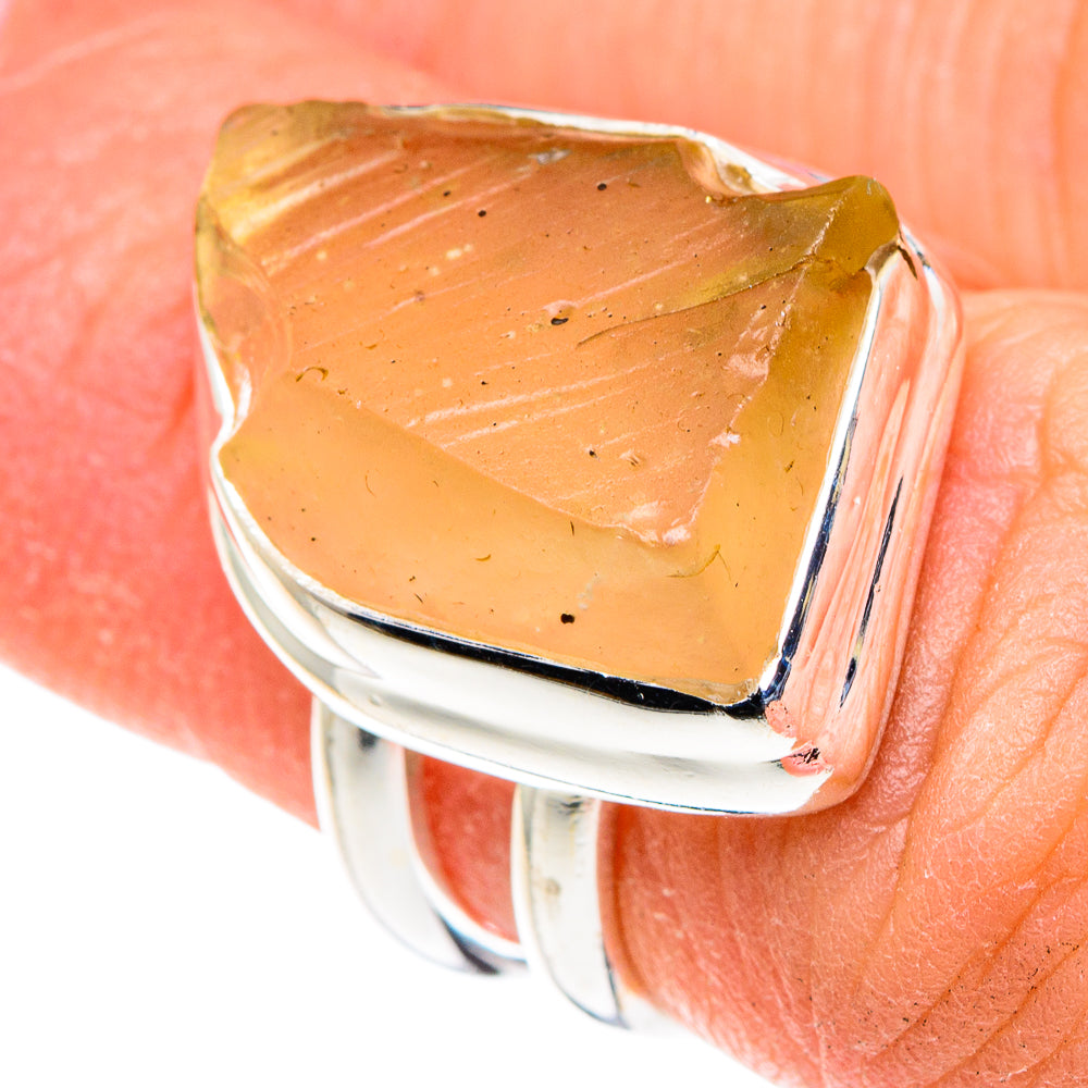 Libyan Desert Glass Rings handcrafted by Anasilvercos - RING88534
