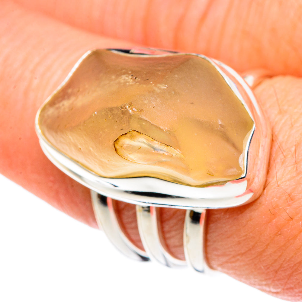 Libyan Desert Glass Rings handcrafted by Anasilvercos - RING88558