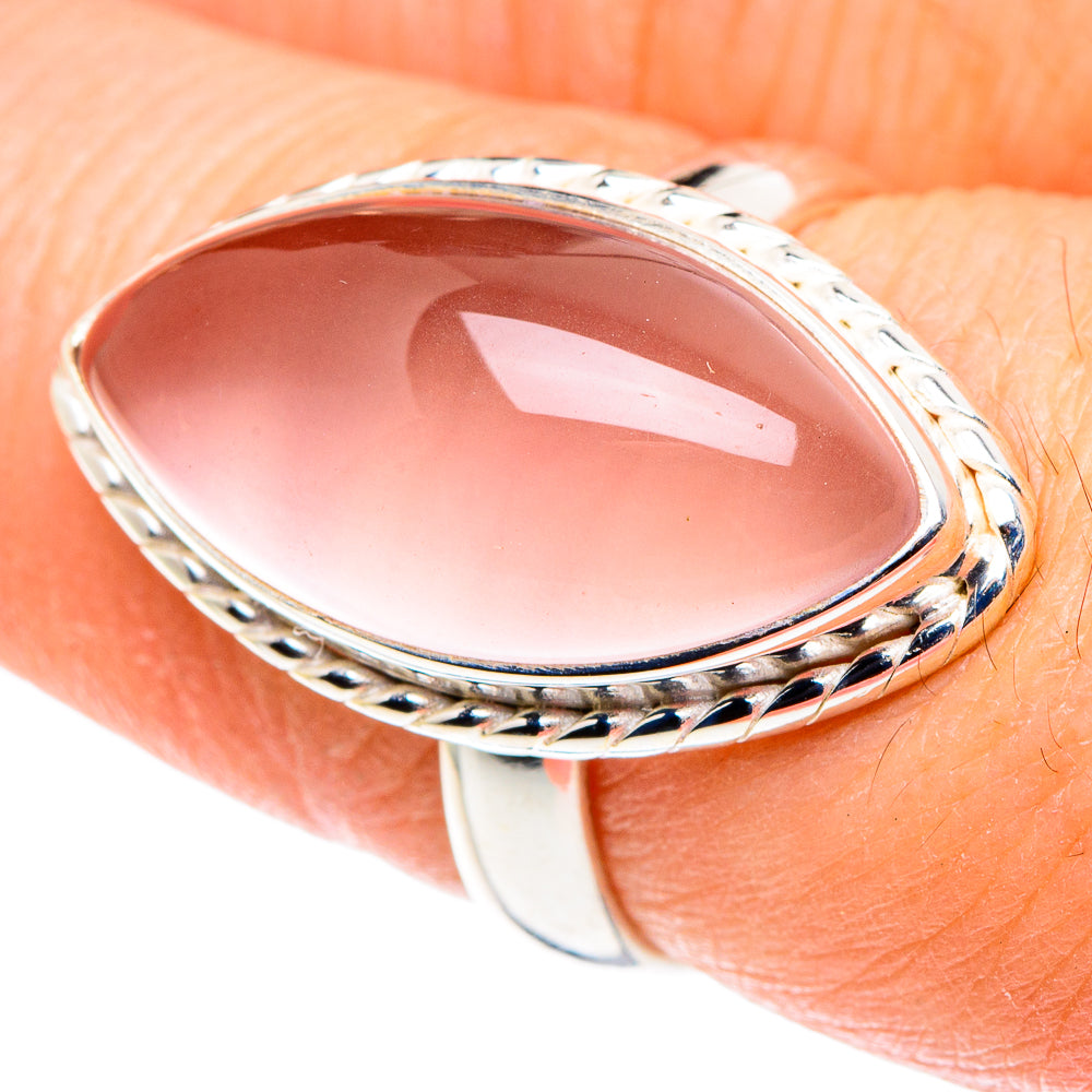 Rose Quartz Rings handcrafted by Anasilvercos - RING88560