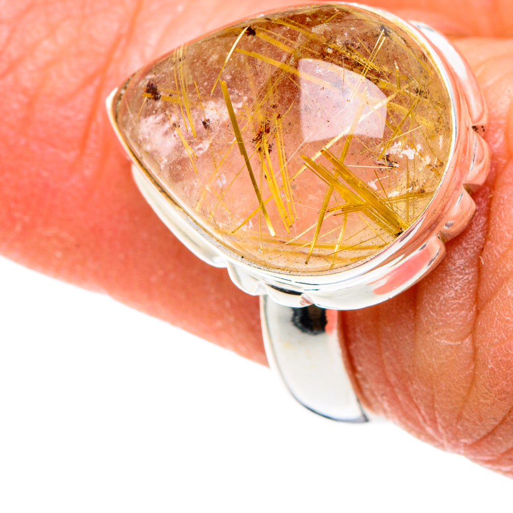 Rutilated Quartz Rings handcrafted by Anasilvercos - RING88564