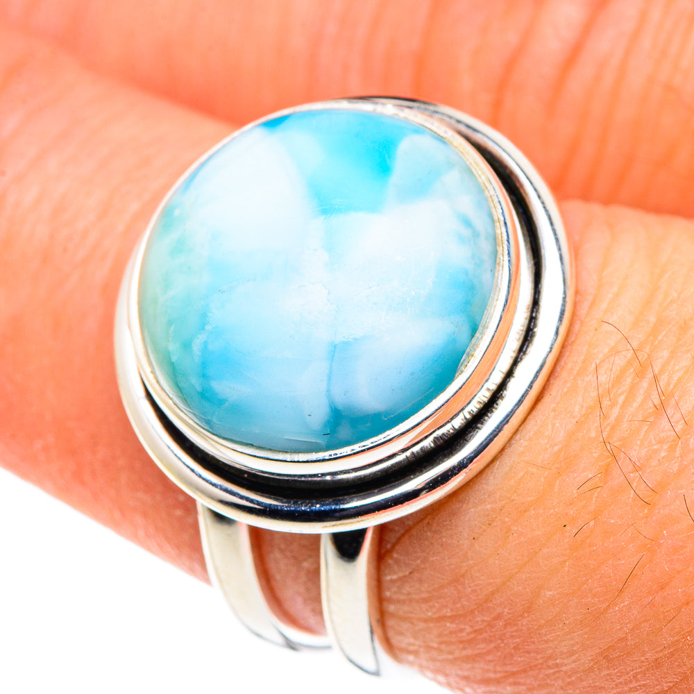 Larimar Rings handcrafted by Anasilvercos - RING88574