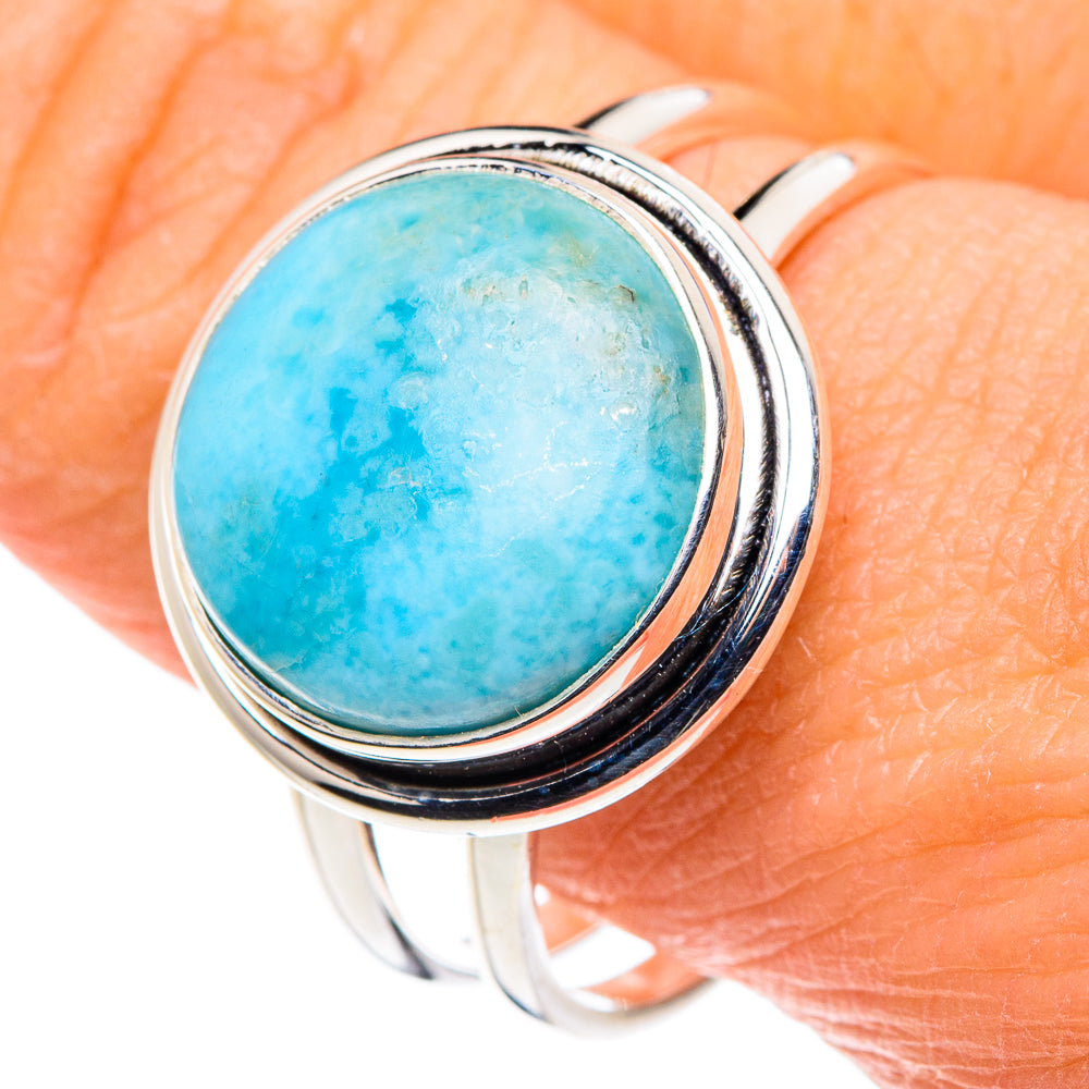 Larimar Rings handcrafted by Anasilvercos - RING88590