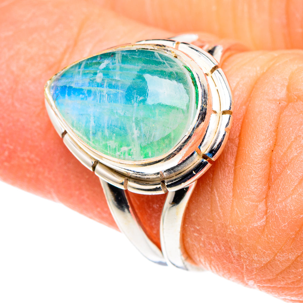 Green Moonstone Rings handcrafted by Anasilvercos - RING88593