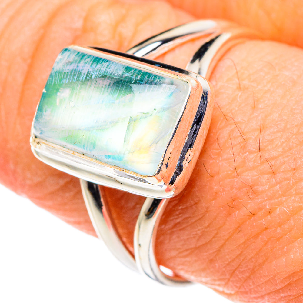 Green Moonstone Rings handcrafted by Anasilvercos - RING88594