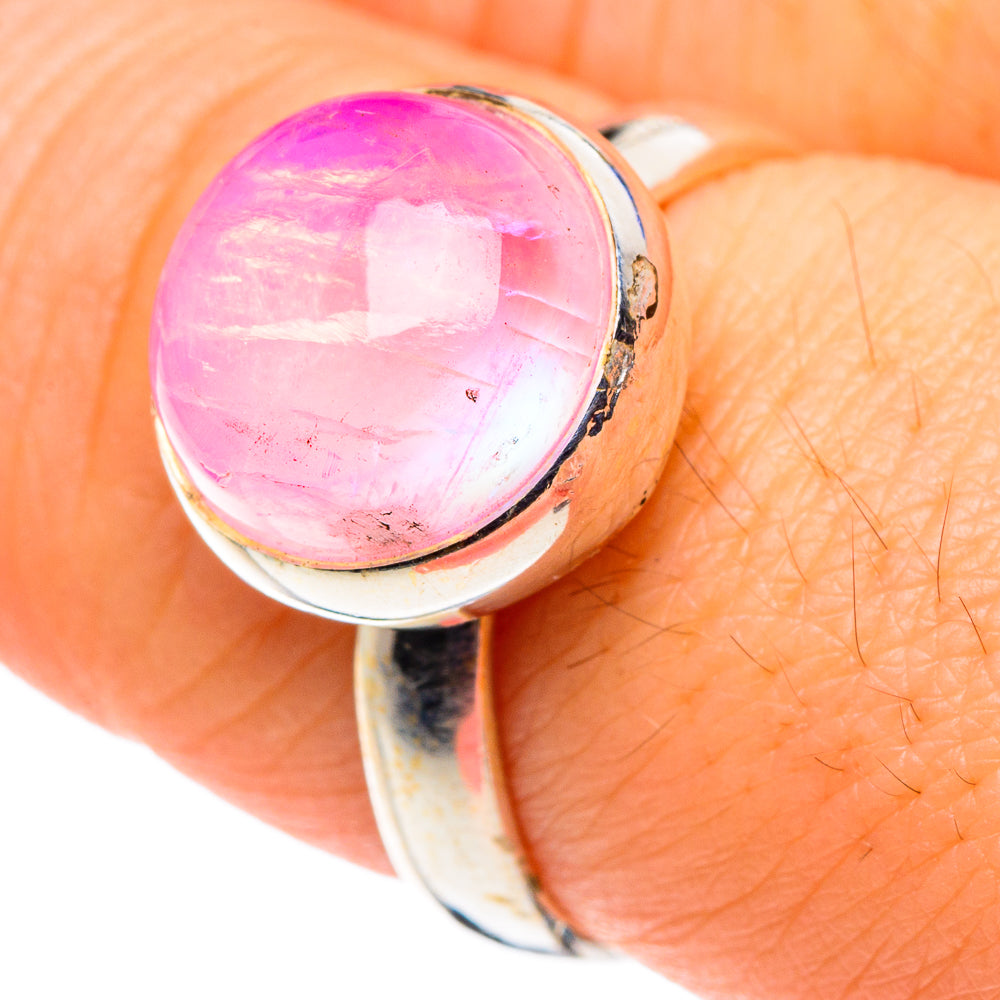 Pink Moonstone Rings handcrafted by Anasilvercos - RING88620