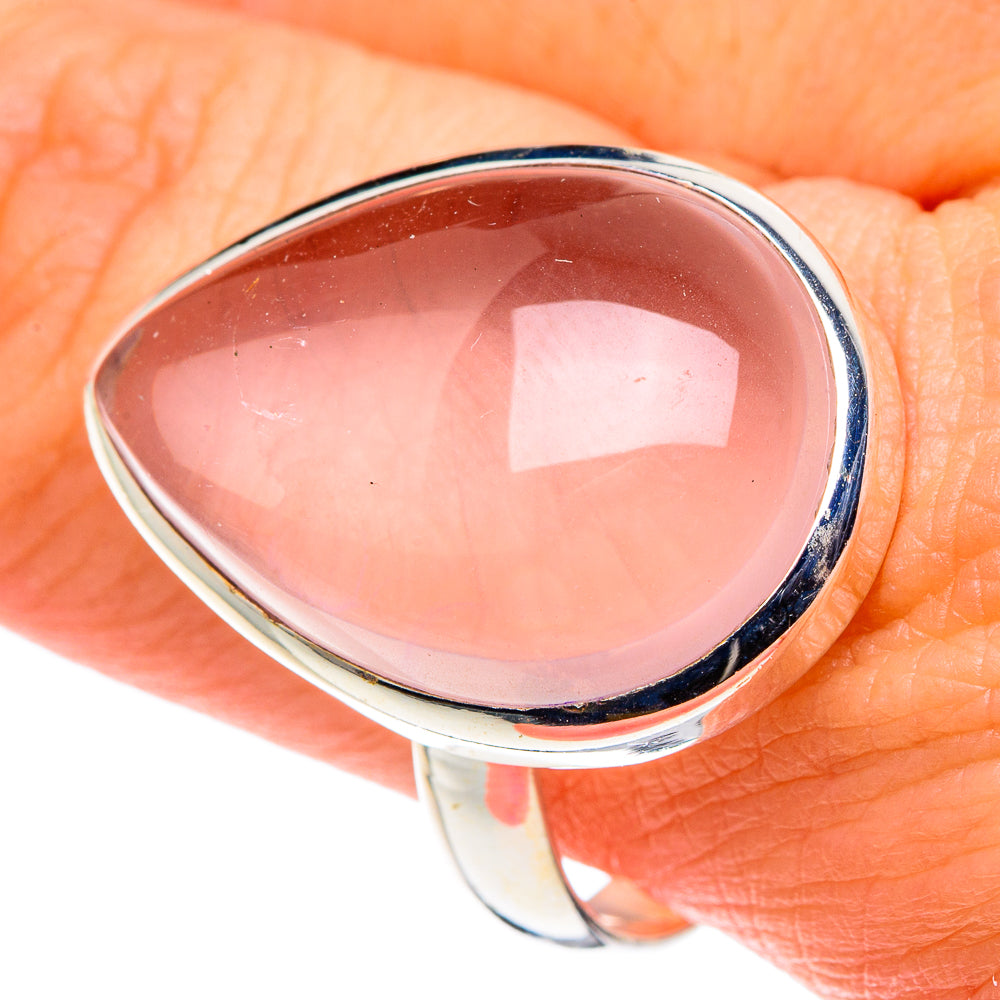 Rose Quartz Rings handcrafted by Anasilvercos - RING88621